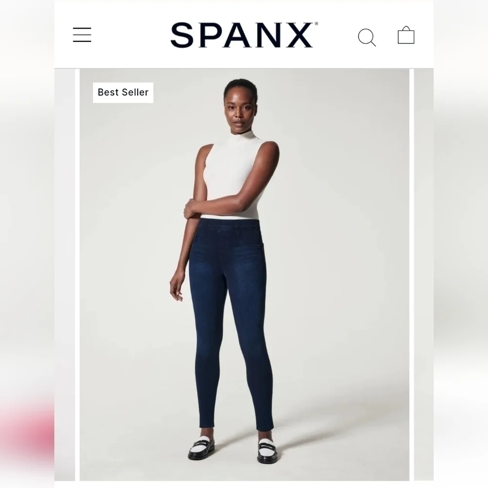 SPANX Jean-ish® Ankle Leggings / Jeggings (no size tag) - Picture 2 of 11